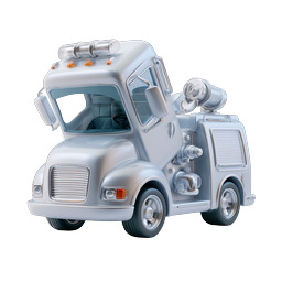 Toy Fire Truck 3D Icon | Emergency Vehicle Illustration