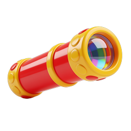 Colorful Toy Kaleidoscope 3D Icon - Rainbow Lens Design