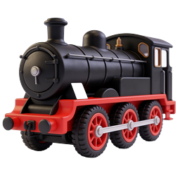 3D Toy Steam Locomotive Icon - Classic Train