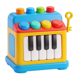 Colorful Toy Piano Icon - Playful Children's Music