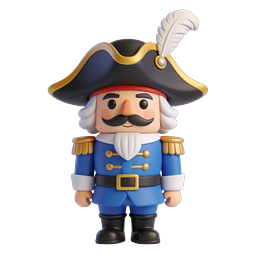Toy Soldier Character 3D Icon - Nutcracker Style