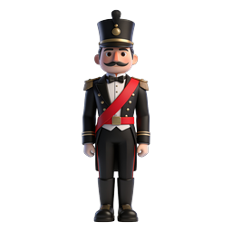 3D Toy Soldier Nutcracker Character Icon | Military Figure