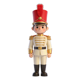 Toy Soldier Character Icon - 3D Clay Style