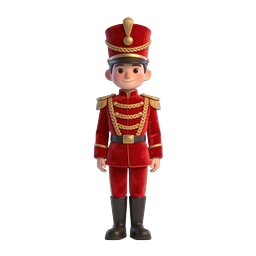 Toy Soldier Character Icon - 3D Clay Style