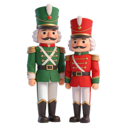 Festive Nutcracker Toy Soldiers - Holiday Christmas Icon