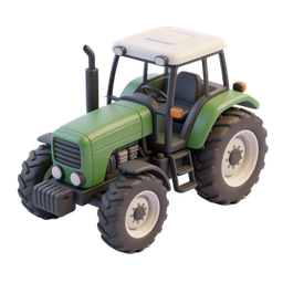 Stylized Tractor Icon for Agriculture Themes