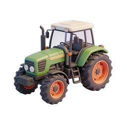 Playful Tractor Icon for Agricultural Themes