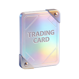 Holographic Trading Card Icon - Premium 3D Design