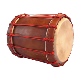 Traditional Barrel Drum Icon | Realistic Musical Instrument