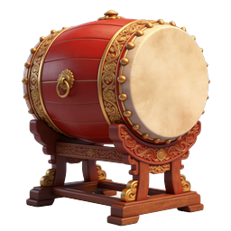 Traditional Chinese Drum Icon - Ornate Cultural Heritage Symbol