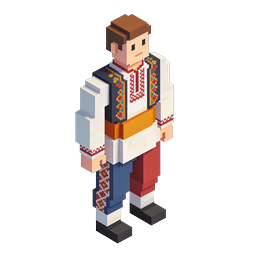 Traditional Costume Icon - Pixel Art Representation