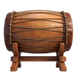 Traditional Dholak Drum Icon | Realistic 3D Instrument