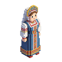 Traditional Dress Pixel Art Character Icon