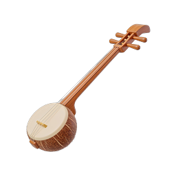 Traditional String Instrument Icon - 3D Realistic Design