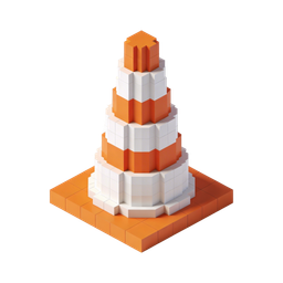 Vibrant Traffic Cone Icon for Safety and Alerting