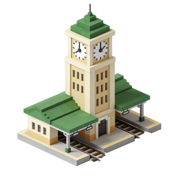 Stylish Train Station Icon for Transport Applications