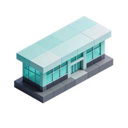 Modern Building Icon for Architecture and Business Use