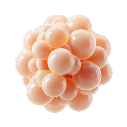 Translucent Bubble Cluster Icon | 3D Realistic Spheres