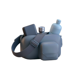 Travel Bag with Essentials | 3D Icon for Trips & Lifestyle