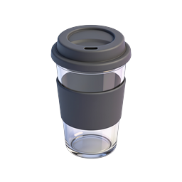 Travel Coffee Cup Icon - Reusable Glass Tumbler