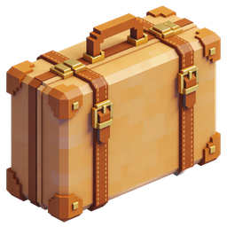 Pixel Art Travel Suitcase Icon for Travel Projects