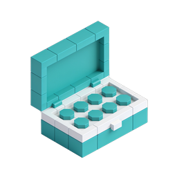 Isometric Treasure Box with Coins - 3D Icon
