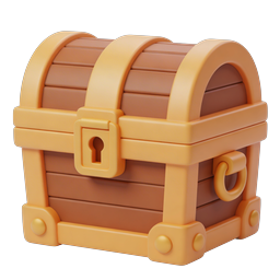 Treasure Chest 3D Icon - Reward & Loot Symbol