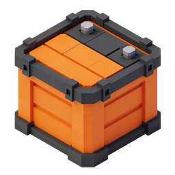 Isometric Treasure Chest Icon - 3D Storage Box