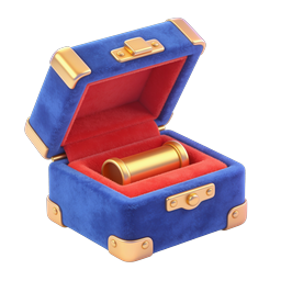 Open Treasure Chest 3D Icon | Blue Velvet Gold Reward