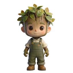 Cute Tree Character Forest Mascot 3D App Icon