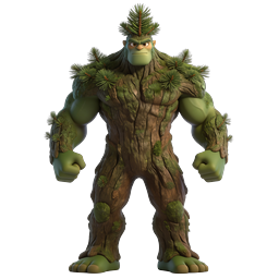 3D Tree Guardian Character - Forest Nature Spirit Icon