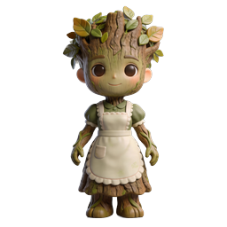 Cute Tree Spirit Guardian - 3D Clay Style Nature Icon