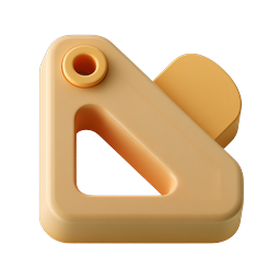 Clay Triangle Heart 3D Icon | Geometric Love Design