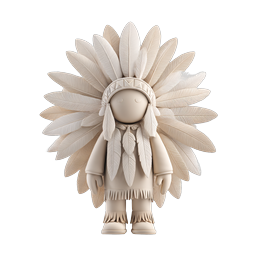 Tribal Chief Feather Headdress Character Icon