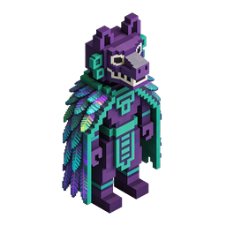 Tribal Shaman Voxel Character 3D Icon