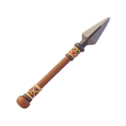 Tribal Spear 3D Icon - Stylized Weapon Design