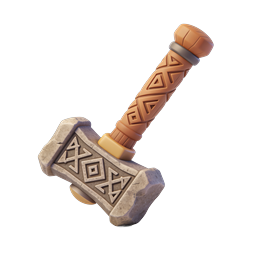 Tribal War Hammer 3D Icon - Fantasy Stone Weapon