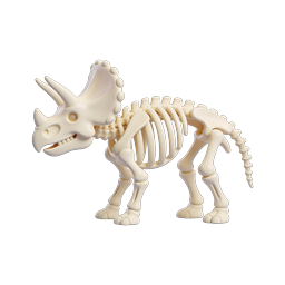 Triceratops Dinosaur Skeleton 3D Icon
