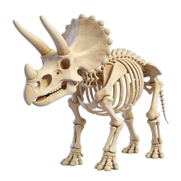 Triceratops Dinosaur Skeleton 3D Icon