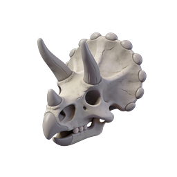 Triceratops Skull Icon | 3D Dinosaur Fossil Design