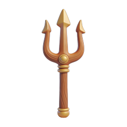 Regal Trident Icon - Mythical Power Symbol