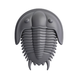 Trilobite Fossil 3D Icon | Prehistoric Marine Arthropod