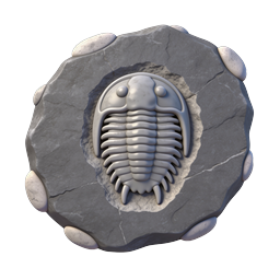 Trilobite Fossil Icon | Prehistoric Marine Arthropod 3D Render