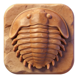 Realistic Trilobite Fossil Icon | 3D Prehistoric Render