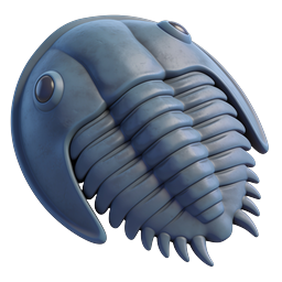 Trilobite Fossil Icon - 3D Clay Style Marine Arthropod