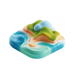 Tropische Insel 3D-Icon im Clay-Stil | Reisen & Natur
