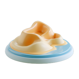 Tropical Island 3D Clay Icon for Travel & Tourism
