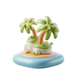 Tropical Island Icon - Vacation & Travel