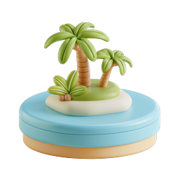Tropical Island Icon | Vacation & Travel Design