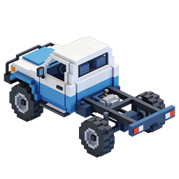 Ícone Voxel de Chassi de Caminhão Isométrico - 3D Pixel Art